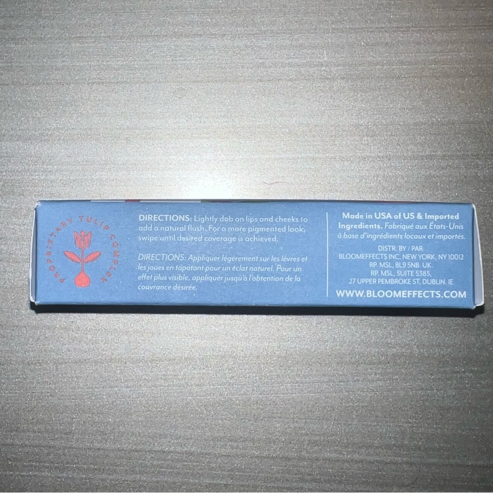 NIB Bloom Effects Tulip Tint Lip & Cheek Balm in Crispa Coral, 13 mL - Picture 3 of 4